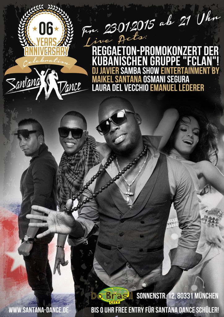 6 Jahre Santana Dance Flyer
